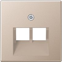 Лицевая панель Jung A creation для 2-м. розетки RJ11/RJ45 шампань картинка